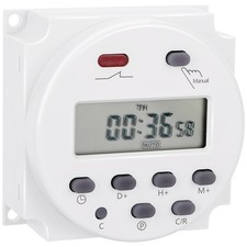 Digital LCD Timer Switch, DC/AC 12V 16Amp, Programmable, 28 Scheduled Times