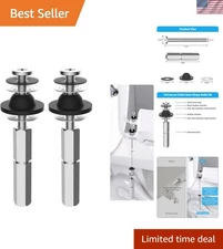 Stainless Steel Toilet Seat Bolts & Extra Long Nuts Set - Universal Fit - 3 Inch