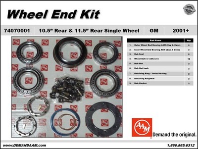 American Axle 74070001 Rear Wheel Bearing Kit for Chevy/GMC