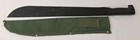 Black Metal Machete with Green Nylon Sheath — photo 1