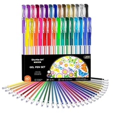 Art Gel Pens 60 Pack Pen Set 30 Colored with Refills for Adults Coloring Books