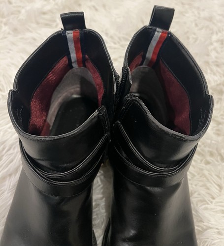 VTG Tommy Hilfiger TWRANT-R Brown Faux Leather inSide Zip Booties 7.5M Women - Picture 3 of 15