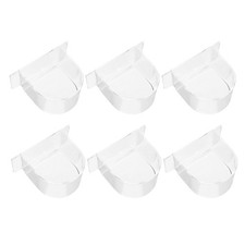 6 Pcs Bird Cage Accessories Food Container Feeding Dish Drinking Cup