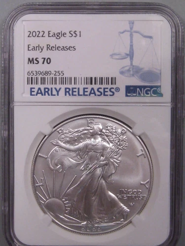 2022 Silver American Eagle. NGC MS70.  #10