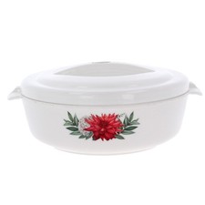3.5 Litre Thermal Insulated Hot Pot Food Warmer Casserole Pan Round Serving Dish