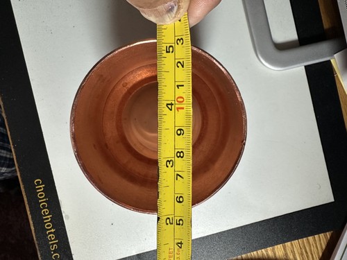 Copper reducing coupling 3"x 2"(id 2 7/8"x2 1/8")
