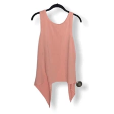 Peach Draped Open Back Tank Top Sz S Soft Flowy Asymmetrical Hem