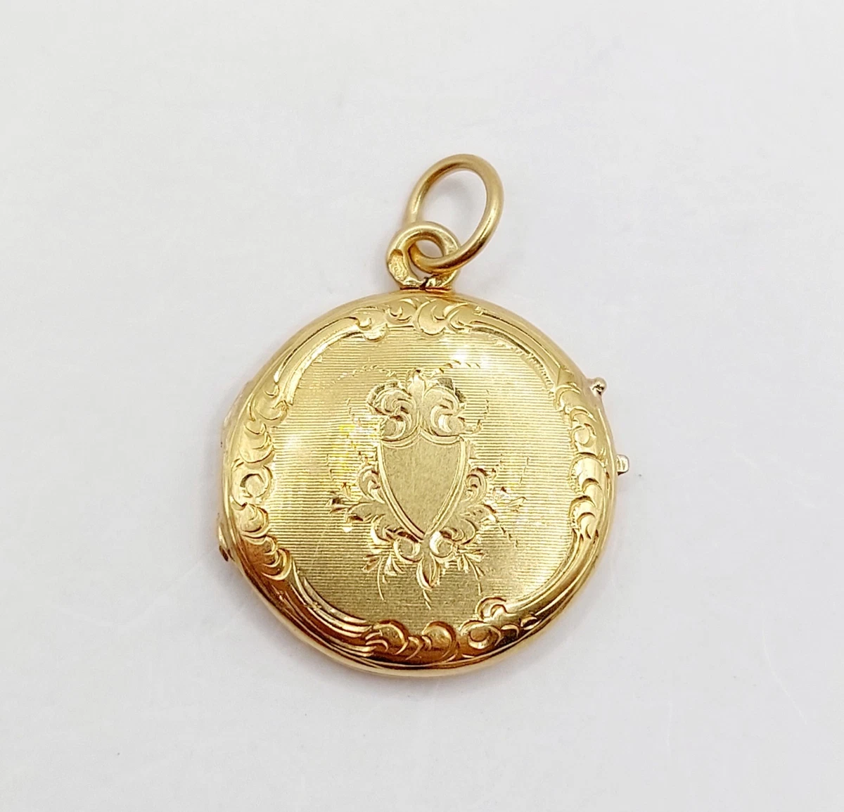 Médaillon Pendentif Ancien Or Ouvrant, Porte-photo Ou Reliquaire, Bijou Vintage