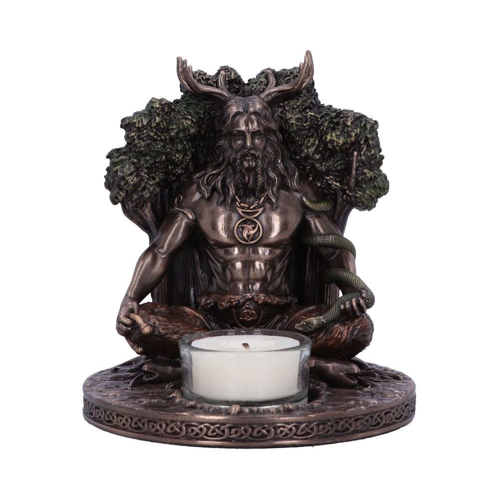 Cernunnos Bronzed Tealight Holder 13.5cm