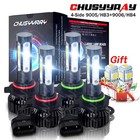 10000K 9005+9006 LED Headlight KIT Combo Bulbs Hi Low Beam Super Bright White