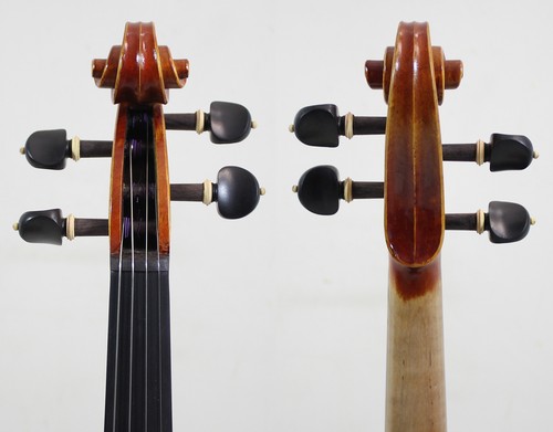 Antique Oil Varnish! Copy of Stradivari 4/4 Violin M8717 Strong Rich Warm Tone - Afbeelding 4 van 6