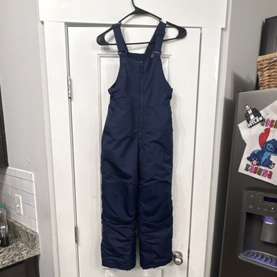 Cat & Jack Kids Navy Snow Bib Pants M Insulated Winter Ski Snowboard Polyester