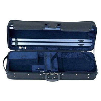 GEWA Viola Case, Concerto, Oblong, Adjustable 36-42.5cm Body, Black/Blue