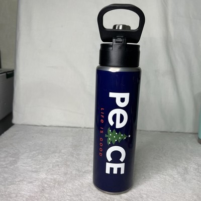 Stainless Steel Tervis Life is Good Peace 24 Oz Travel Tumbler Bottle Christmas