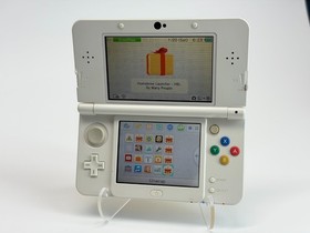 Nintendo New 3DS Handheld System White Mario Edition Bundle *Top Screen Yellowed