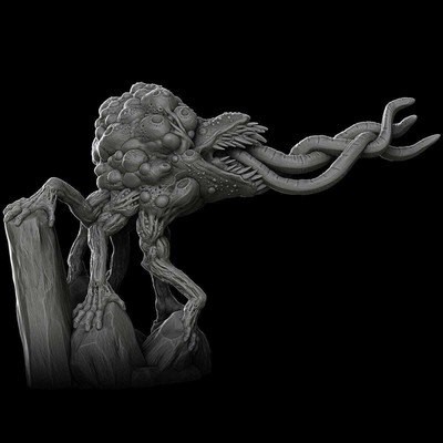 Tonguetier | Dark Fantasy Monster Miniature | 3d Printed Resin Mini Figure