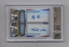 MICHAEL WACHA & RODGERS 2011 STERLING GOLD REFRACTOR AUTO RC #15/50 BGS 9.5 10 