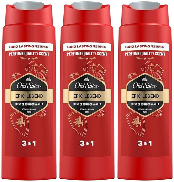 ✅ Old Spice Epic Legend Duschgel 3In1 Shower Gel KöRper Haar Gesicht 3X 250Ml ✅-image
