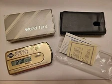 Nissan Motors R&D Logo  Man World Time ALARM Clock NEW IN BOX