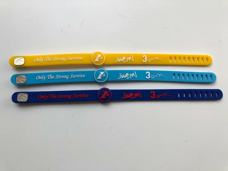 Allen Iverson Pulsera Baloncesto Silicona Ajustable Pulsera Goma Foto 4 de 4