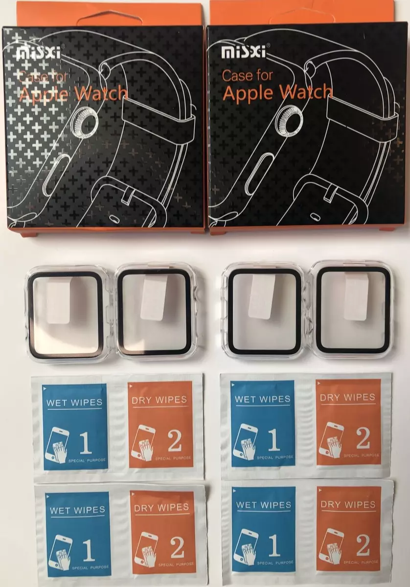 Misxi Case For Apple Watch Series 7 45mm Two 2 Packs 4 Cases