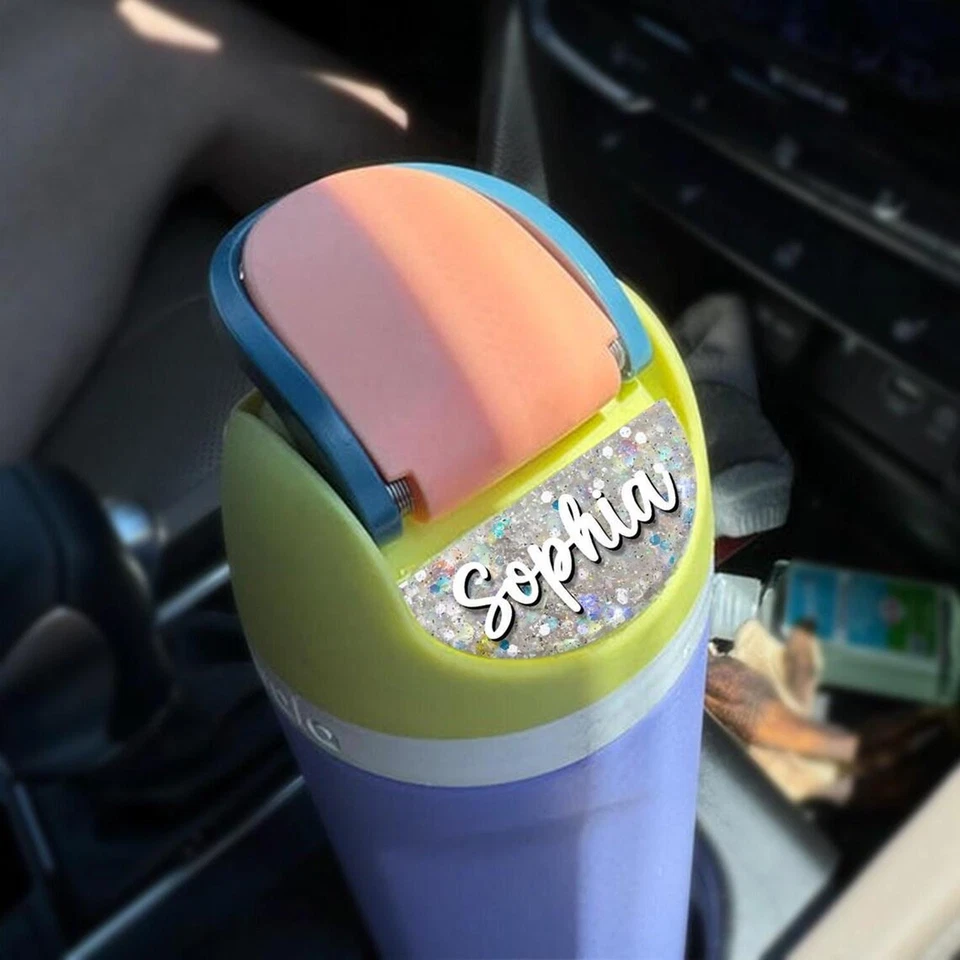 Placa de identificación Owala 24 oz, Owala 16 oz, etiqueta de nombre acrílica personalizada para niños Owala, Owala Foto 3 de 4