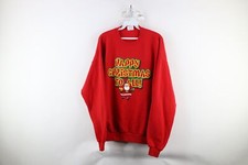 Vintage 90s Mens XL Spell Out Happy Christmas To All Santa Claus Sweatshirt USA