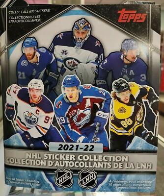 2021-22 Topps NHL Sticker Album Find 10 Stickers Including 4 Exclusive Stickers 