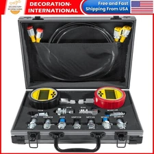 70M Digital Hydraulic Pressure Test Kit 2 Gauge 11 Coupling 2 Hose for Excavator