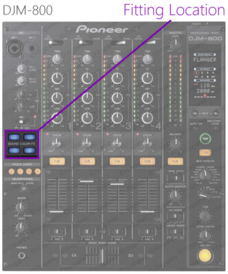 PIONEER DJM 800 DAC2302 COLOUR FX BUTTON UNIT HARMONIC SWEEP CRUSH
