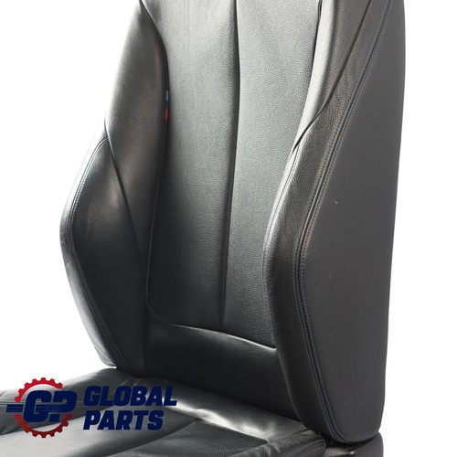 BMW F30 F31 LCI M Sport Seat Front Right O/S Heated Black Leather Contrast Blue - Picture 12 of 14