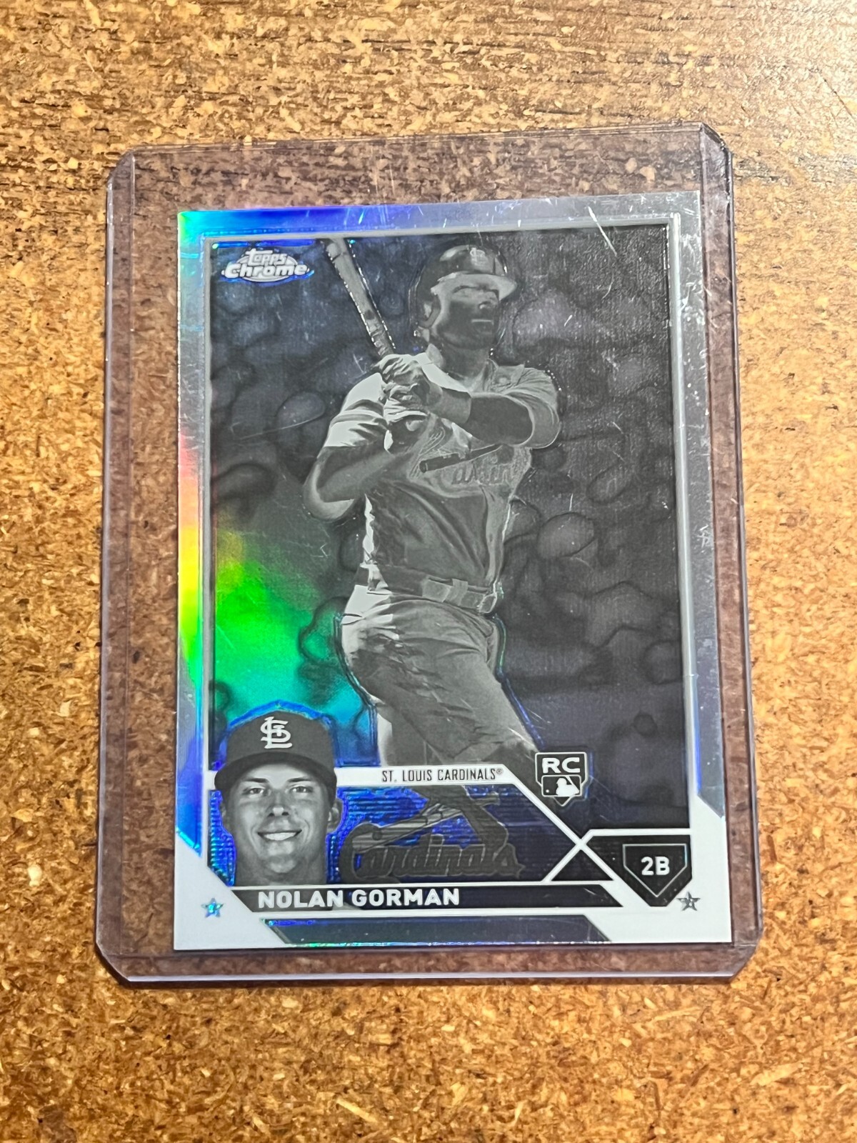 2023 Topps Chrome Baseball Negative Refractor # 192 Nolan Gorman RC