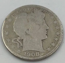 1908-O Silver Barber Half Dollar AVC
