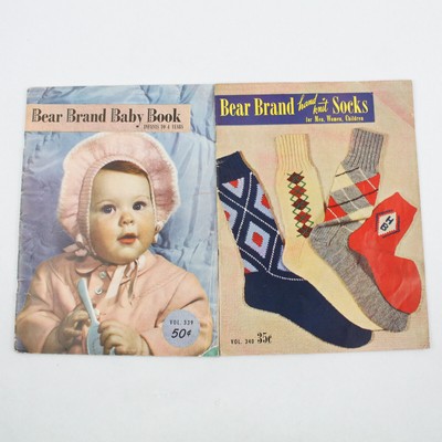 Los Von 2 Bear Brand Handgestrickte Musterbücher 1950 Taschenbuch