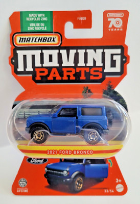 Matchbox 2023 Moving Parts 33/54 2021 Ford Bronco Metalflake Blue