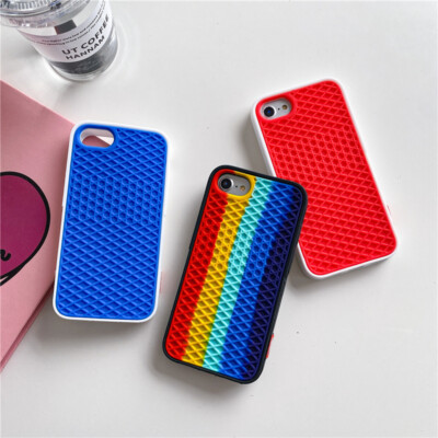 Hot Waffle sole silicone soft phone case for iPhone 14 Plus 13 12 Pro Max