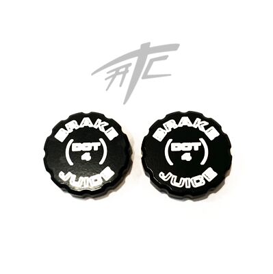 SLINGSHOT BLACK CONTRAST MASTER CYLINDER BRAKE CAPS 2015-2016 POLARIS SLINGSHOT