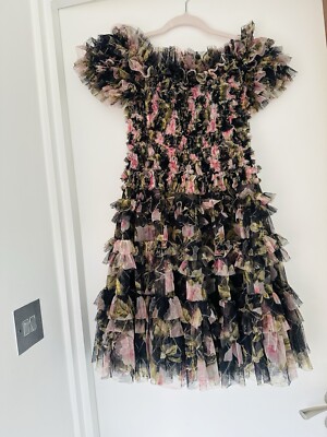 English Rose Ruffle dress by Needle & Thread Size XS