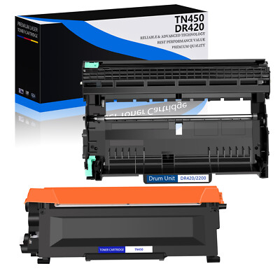 TN450 Toner + DR420 Drum Unit Set for Brother DCP-7060D DCP-7065DN HL-2130 2230