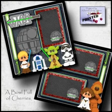 STAR WARS vacation 2 premade scrapbook pages printed paper layout by Cherry 0229