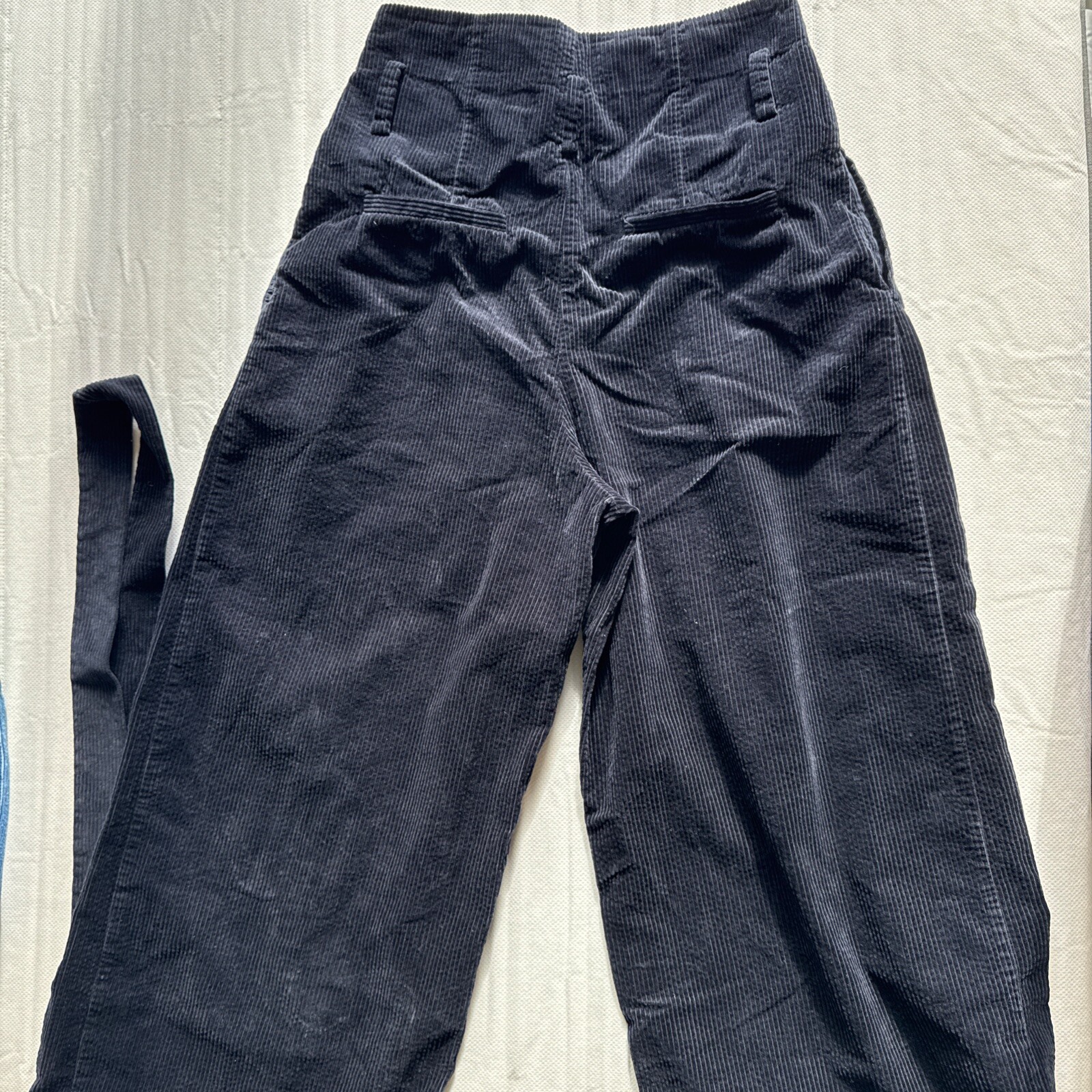 ALTRA & Other Stories pantalone donna nero zip gamba larga vita alta US 8 con cintura