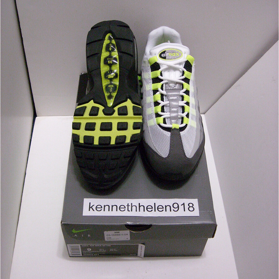 NEW 2015 NIKE AIR MAX 95 OG NEON 554970-071 MENS SIZE 9 | eBay