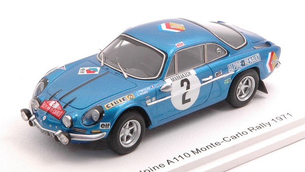 Alpine A110 #2 Monte Carlo 1971 J.P.Nicolas / C. Roure 1:43 Modell S6108-image