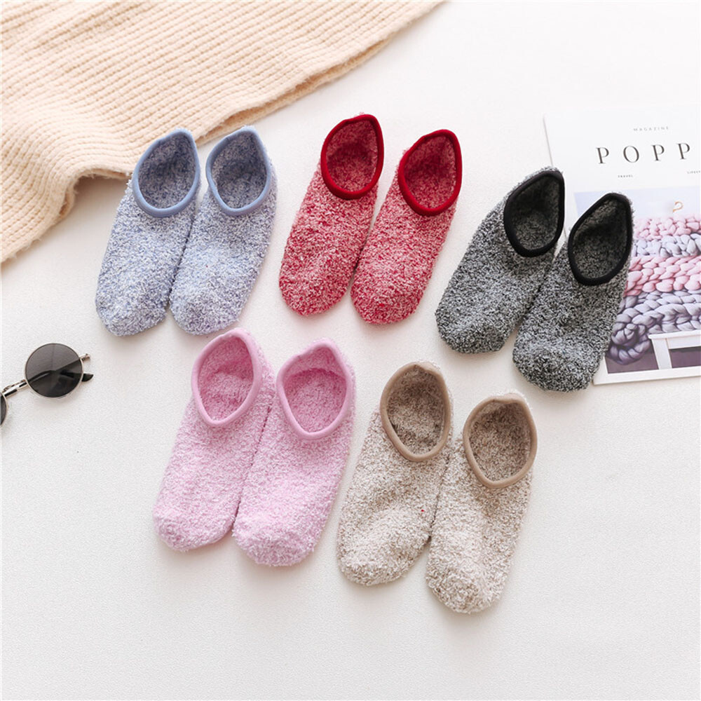 APL Nuove Calze Calde da Donna Antiscivolo Spesse Solide Pantofole da Letto Caviglia R ↑