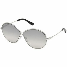 TOM FORD RANIA TF564 18C SILVER SUNGLASS w SILVER FLASH MIRROR LENS MADE ITALY
