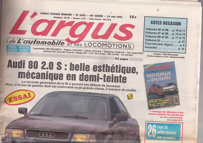 L'Argus Nr.3302 Audi 80 2.0 S / Pick-up Aro 4x4 / Rover 200 / Transporter Syncro