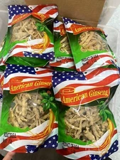 American Wisconsin Ginseng Root Long Thin 8 Year 美國花旗長尾參 (4 Oz.) Free US Ship
