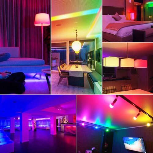 RGB LED COLOUR SMART CHANGING LIGHT BULB With REMOTE E12/E14/E26/E27/B22~ - Picture 2 of 12