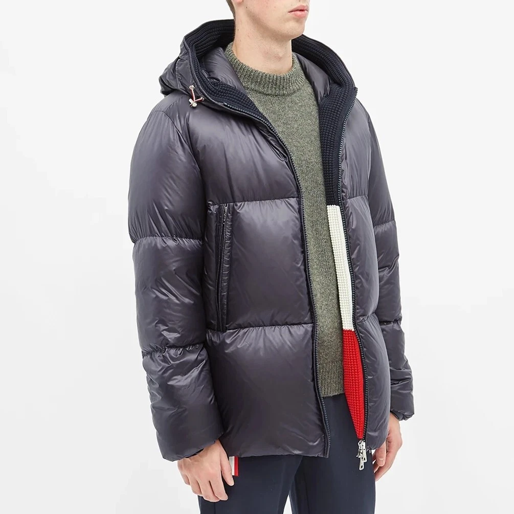 MONCLER Gleb navy blue puffer padded quilted down hooded coat authentic XXL  5 | eBay