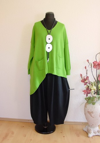 Moonshine° Zipfel Strick Pullover Taschen A-Linie ~ DIV. Farben ~ one size - Bild 3 von 35